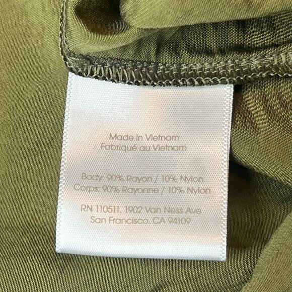 Ingrid & Isabel The Sweet Escape Maternity Midi Dress Olive Green Sz XL - Picture 8 of 8